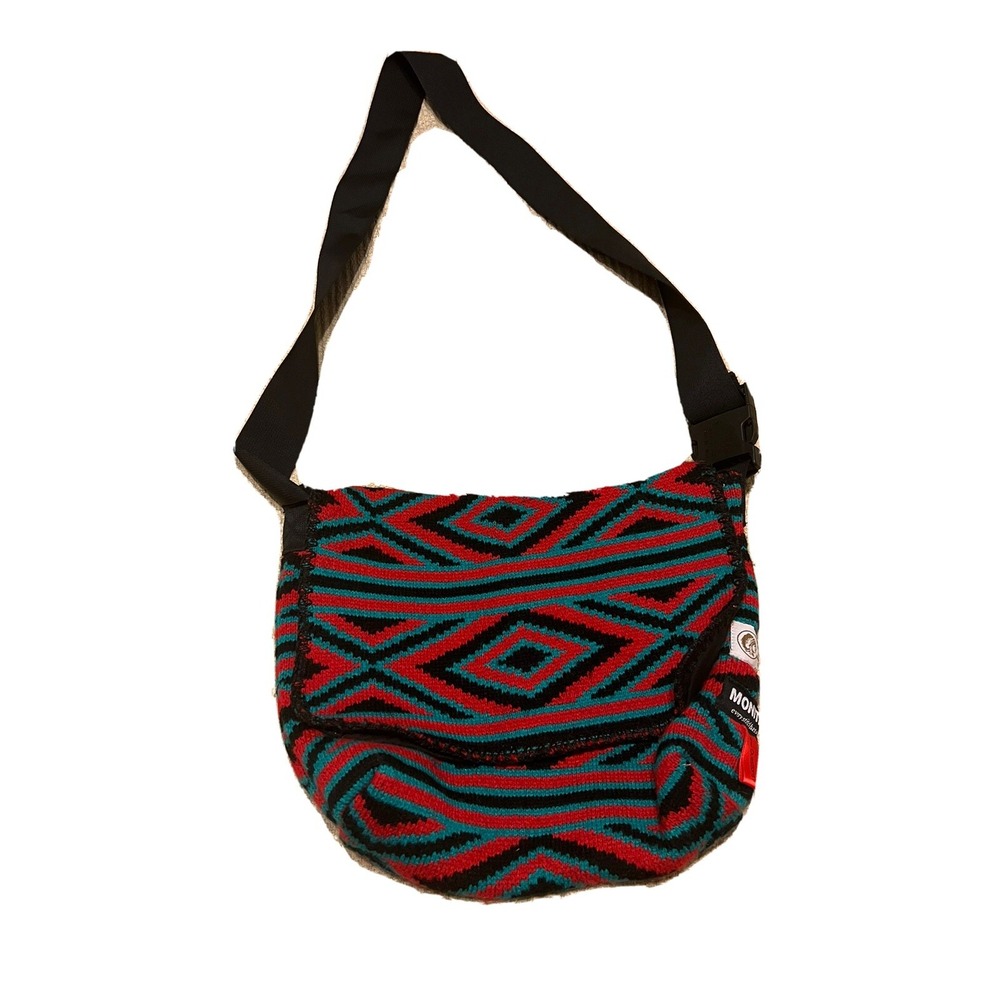 RARE🔥  MONITALY Woven Messenger Bag‎ Bemidji Woolen Mills USA Satchel Red